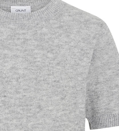 Grunt Stuttermabolur - Prjónað - GRIsa - Grey