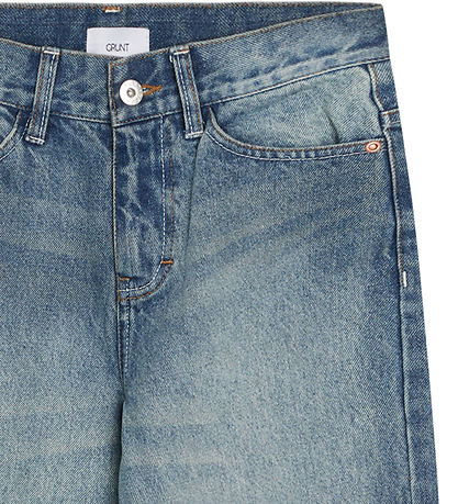 Grunt Jeans - GRWide lágt mitti - Blár