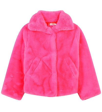 Pink plush jacket on sale