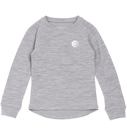 Viking Blouse - Wool/Bamboo - Base Layer - Grey/Light Grey