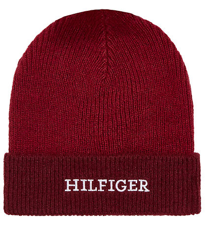 Tommy Hilfiger Beanie - Knitted - Monotype - Rouge