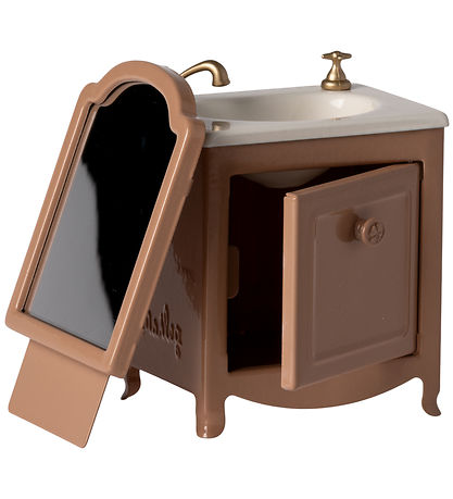 Miniature Commode av. Évier & Miroir Maileg - Souris - Dark Powd