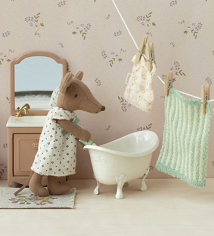 Miniature Commode av. Évier & Miroir Maileg - Souris - Dark Powd