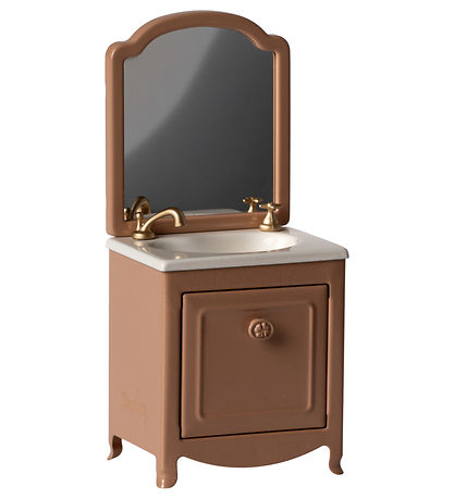 Miniature Commode av. Évier & Miroir Maileg - Souris - Dark Powd