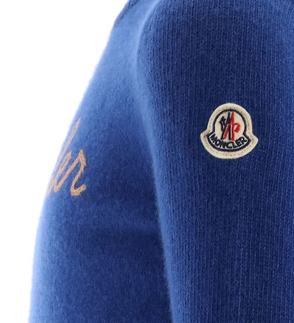 Moncler Blússa - Ull - Blár M. Brúnt