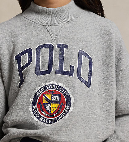 Polo Ralph Lauren Sweatshirt - Grey Melange w. Print