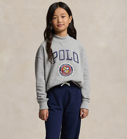Polo Ralph Lauren Sweatshirt - Grey Melange w. Print