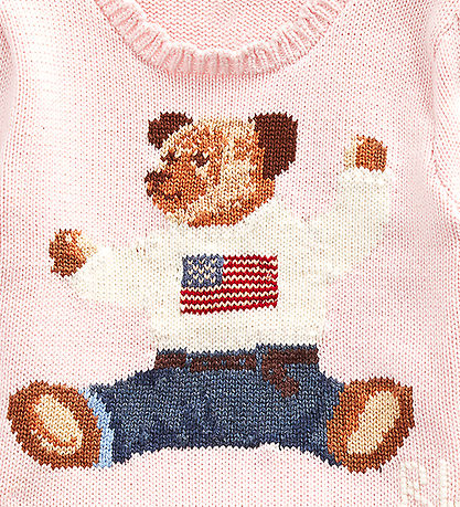 Polo Ralph Lauren Blouse - Knitted - Pink w. Soft Toy