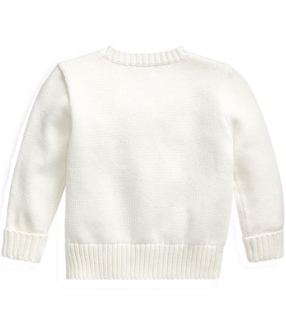 Polo Ralph Lauren Blouse - Knitted - White w. Soft Toy