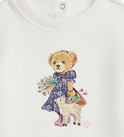 Polo Ralph Lauren Jumpsuit - White w. Soft Toy