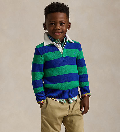 Polo Ralph Lauren Blússa - Prjónað - Grænt/Blá-röndótt