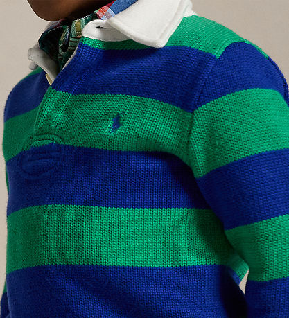 Polo Ralph Lauren Blússa - Prjónað - Grænt/Blá-röndótt