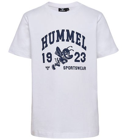 Hummel Stuttermabolur - hmlPrint - Bright White
