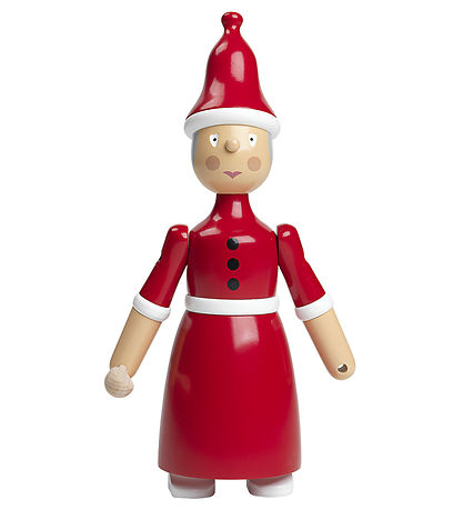 Kay Bojesen Tréfígúra - Jólasveinn - 20 cm - Rautt/Hvít