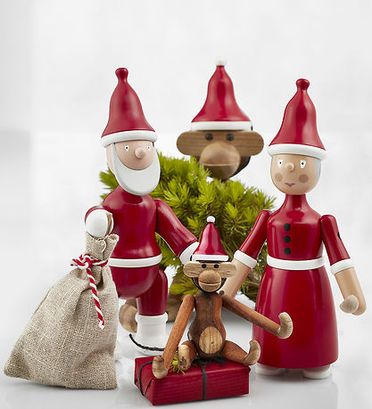 Kay Boysen Holzfigur - Weihnachtsmann - 20 cm - Rot/Weiß