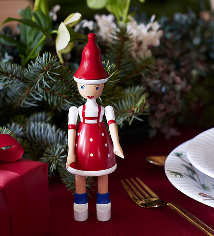 Kay Bojesen Träfigur - Jul Lise - 17,5 cm - Röd/Blå/Vit