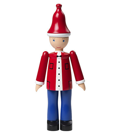 Kay Bojesen träfigur - Jul Ole 17,5 cm - Röd/Blå/Vit