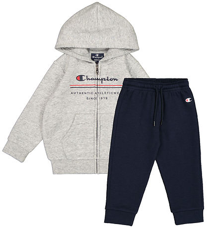 Champion Sweat Set Full Zip New Oxford Grey Melange KW US