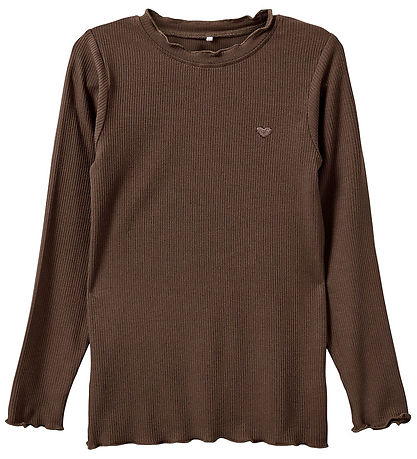 Sofie Schnoor Blouse - Rib - Chocolate Brown