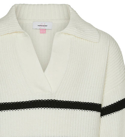 Vero Moda Girl Blouse - Knitted - VmLuna - Birch/Black