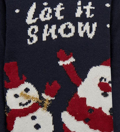 Kids Only Bluse - Strick - KogXmas Happy - Night Sky/Chili-Pfeff