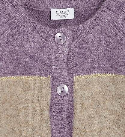 Hust and Claire Cardigan - Prjónað - Charlotte - Dark Plum M. In