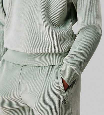 Calvin Klein Set - Byxor/Hoodie - Sammetsvelour - Jadeit
