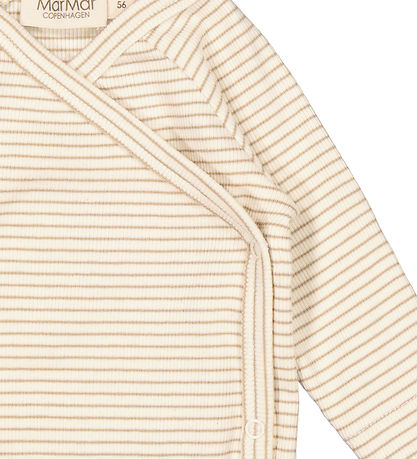 MarMar Bodysuit L/æ - Rib - Modal - Belito - Sandstone Stripe