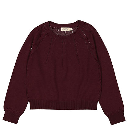 MarMar Blouse - Wool - Thulla - Deep Mulberry w. Collar