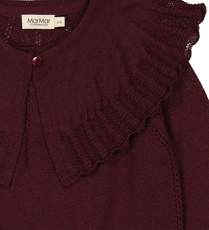 MarMar Blouse - Wool - Thulla - Deep Mulberry w. Collar