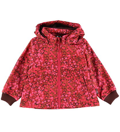 Danefæ Softshell jakki M. Flís - Danelaerke - Björt Bleikt Berry