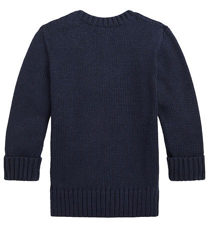 Polo Ralph Lauren Blouse - Knitted - Navy w. Soft Toy