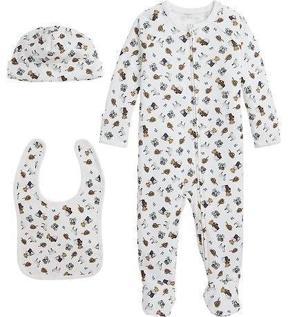 Polo Ralph Lauren Geschenkset - 3 Teile - Weiß/Braun m. Kuschelt