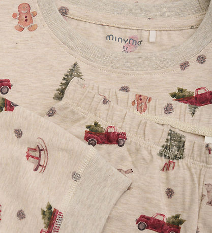 Minymo Pyjama Set - Brown Melange