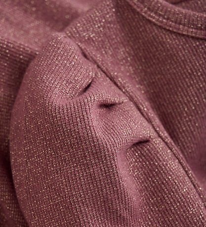 Minymo Dress - Rib - Glitter - Deco Rose
