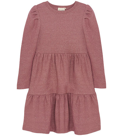 Minymo Dress - Rib - Glitter - Deco Rose
