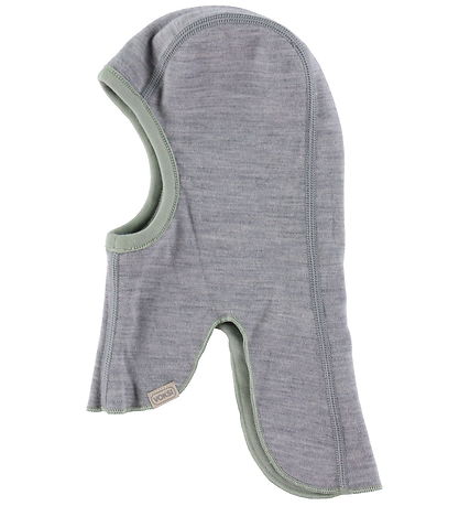 Voksi Balaclava - Wool - 2-layer - Reversible - Dusty Green/Grey