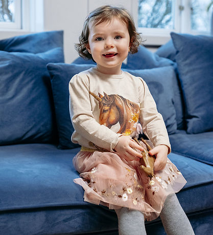 Hust and Claire Blouse - Anie - Wheat Melange w. Unicorn