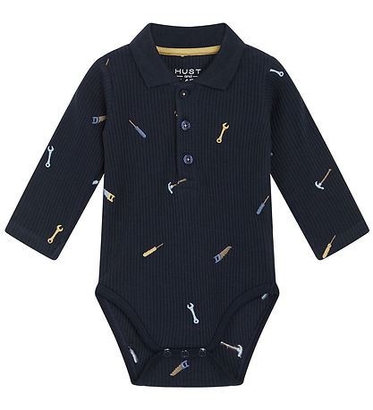 Hust and Claire Polo body L/æ - Rib - Bendy - Navy w. Tool