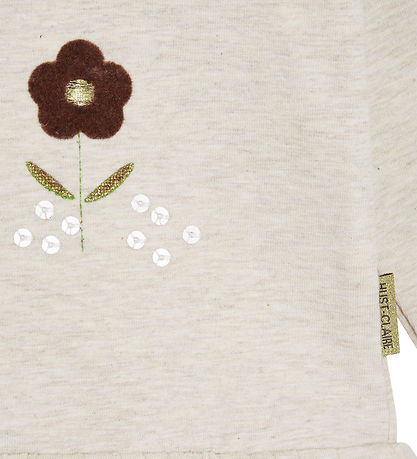 Hust and Claire Bluse - Ajna - Wheat Melange m. Blumen