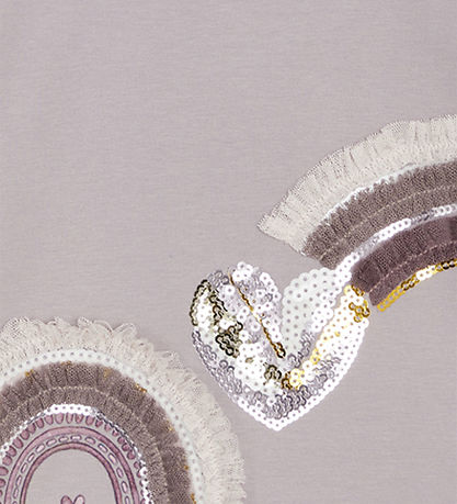 Hust and Claire Blouse - Alma - Purple Dove w. Sequins