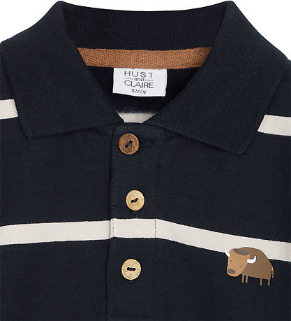 Hust and Claire Collegegenser - Sune - Navy m. Striper