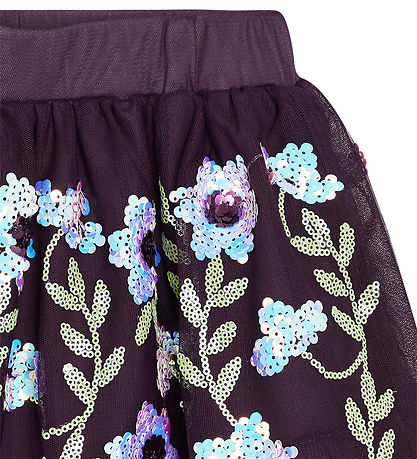 Hust and Claire Skirt - Ninna - Dark Plum w. Sequins