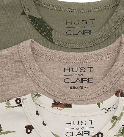 Hust and Claire Bodysuit L/æ - 3-Pack - Bertram - Turtle Green