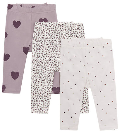 Hust and Claire Leggings - 3-Pack - Liva - Purple Dove w. Ruffle