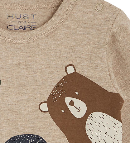 Hust and Claire Samfella L/æ - Buster - Beige Melange M. Dýr
