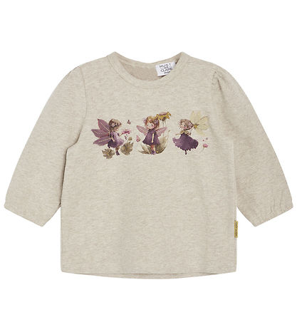 Hust and Claire Bluse - Alma - Beige Melange m. Glitzer