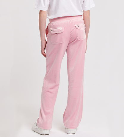 Juicy Couture Velúrbuxur - Tonal Wide - Bleikt Nektar