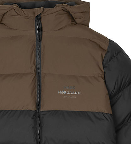 Mads Nørgaard Puffer Jacket - Recycle Junino - Black/Demitasse