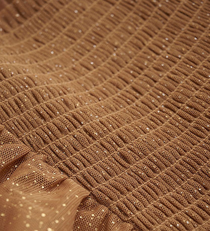 Minymo Klänning - Mesh m. Glitter - Trast